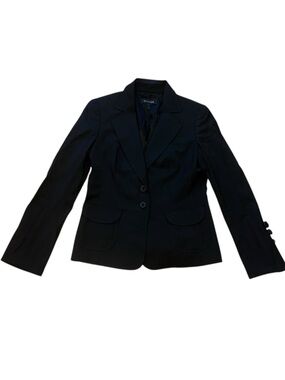 AUTHENTIC women’s ESCADA black 2 button wool blend fitted blazer size 38